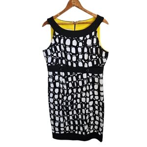 London Times Mod Retro Showstopper Sleeveless Dress, Size 12